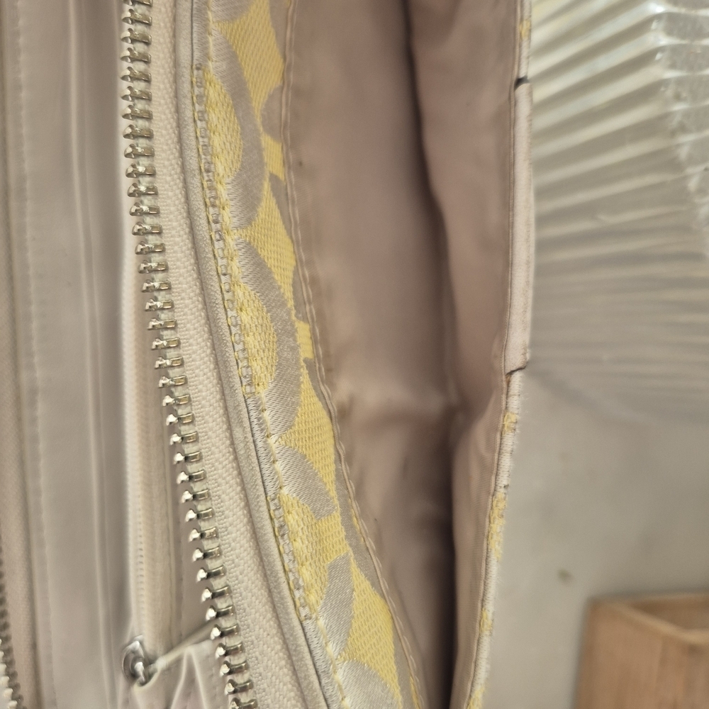 Coach Yellow and Cream Wallet - Picture 4 of 9